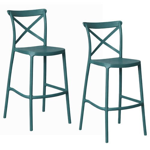 Sgabelli bar set 2 verde - sgabelli,