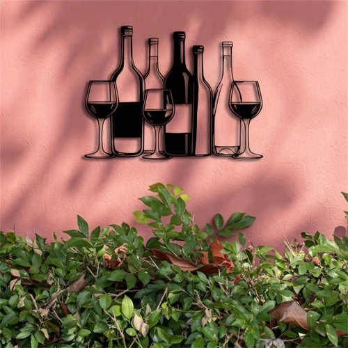 Sagoma vino metallo stile - vino,